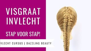 VISSENGRAAT VLECHT INGEVLOCHTEN  HOE DOE JE DAT  Vlecht Cursus Dazzling Beauty deel 5 [upl. by Art]