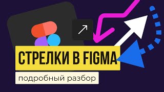 СТРЕЛКИ В FIGMA Как сделать изогнутую или прямую стрелку  Уроки фигма на русском [upl. by Abernathy]