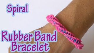 DIY crafts  Spiral Rubber Band Bracelet without loom  Ana  DIY Crafts [upl. by Kenley]