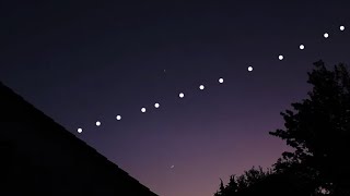 STARLINK satellites train seen from earth  SpaceX Elon Musk [upl. by Sender]