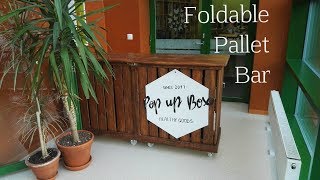 How to build a foldable bar from pallets [upl. by Akiem]