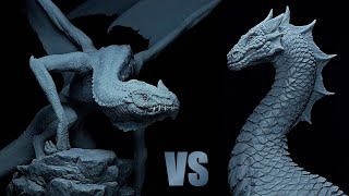 Sculpting Legendary Dragons from Germanic Mythology  Lindwurm VS Gluhschwanz [upl. by Urion12]