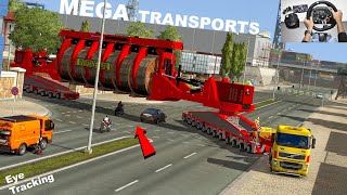 MEGA Transports  260Ton  Euro truck simulator 2  Volvo truck with Heavy cargo [upl. by Atinuaj450]