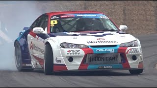 Piotr Wiecek 2JZ Nissan Silvia S15  Drifting at Goodwood FOS 2019 [upl. by Narret]