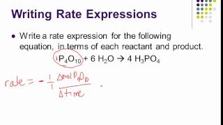 Rate expressions and Reaction Rates [upl. by Ahsilef]