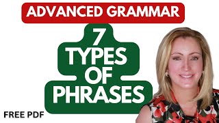 Types of Phrases  7 Types  English Grammar  Syntax [upl. by Nathanson]