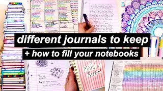 Different Journals To Keep  How To Fill Your Notebooks [upl. by Llenra]