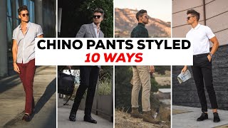 10 Ways to Wear Chino Pants  Mens Outfits  Parker York Smith [upl. by Reiner]