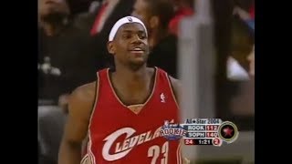 LeBron James  2004 Rookie Game Highlights 33 Points 10 Dunks [upl. by Asillim]