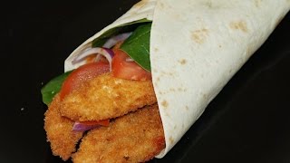 WRAP AU POULET PANKO  CUISINERAPIDE [upl. by Ardnohs]