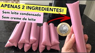 GELADINHO SUPER CREMOSO DE 1 REAL FEITO APENAS COM 2 INGREDIENTES [upl. by Metsky]