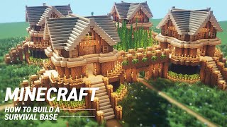 Minecraft  Large oak Survival Base Tutorial ｜How to Build in Minecraft [upl. by Adiaz]