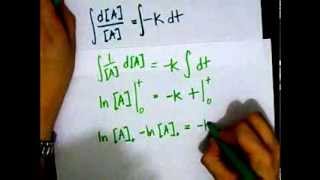 Integrated Rate Law First Order Reaction [upl. by Notgnillew]