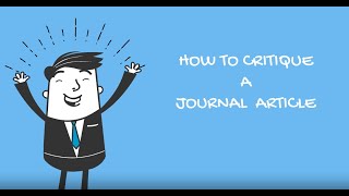 Critiquing a journal article [upl. by Trinetta]