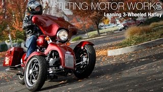 Tilting Motor Works Leaning 3Wheeled Harley  MotoUSA [upl. by Dagnah293]