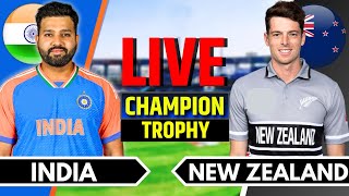 India vs New Zealand Match 12  Live Cricket Match Today  IND vs NZ  Champions Trophy Last 40 Ov [upl. by Nol713]