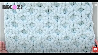 HAND KNIT A HONEY COMB STITCH [upl. by Letisha]