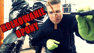 Naprawa Przebitej Opony Bezdętkowej  Kołkowanie Opony Motocyklowej [upl. by Stevens]