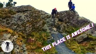 Antur Stiniog MTB Conquering terrifying Trail Features [upl. by Ardnued363]