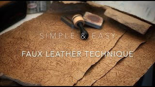 HOW TO make Faux Leather From Paper  Easy Tutorial DIY  Junk Journal  TN [upl. by Amle]