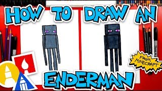 How To Draw An Enderman From Minecraft [upl. by Vange]