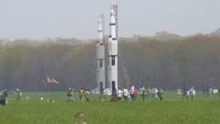 Saturn V scale model rocket launch 480p [upl. by Worthington]