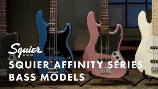 Exploring The Squier Affinity Series Bass Models  Fender [upl. by Eelimaj292]