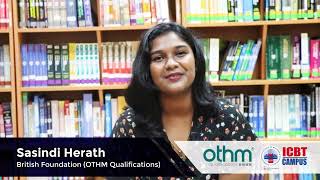 ICBT British Foundation Diploma Student Ms Sasindi Herath [upl. by Marala]