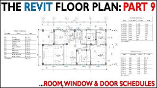 B2AFP Part 9 Room Window amp Door Schedules  REVIT TUTORIAL [upl. by Eniak]