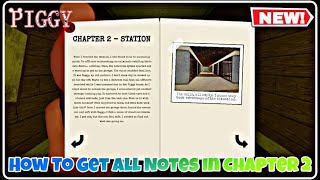 How To Find ALL PAGES in PIGGY BOOK 1 Chapter 2  Station  FULL GUIDE  TUTORIAL  Roblox [upl. by Anabal313]