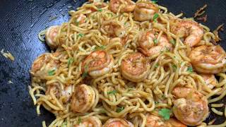 GARLIC SHRIMP NOODLES  QUICK SHRIMP RECIPES  TERRIANN’S KITCHEN [upl. by Materse]