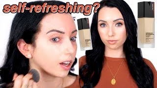 NEW Shiseido Synchro Skin SelfRefreshing FOUNDATION First Impression Review amp Demo [upl. by Nay]