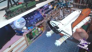 Revell 144 Discovery amp Booster Rockets Finished Build [upl. by Bathilda]