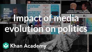 Impact of media evolution on politics  US government and civics  Khan Academy [upl. by Wilona784]