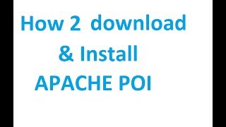 How to download and install apache poi in Eclipse Photon [upl. by Hareemas864]