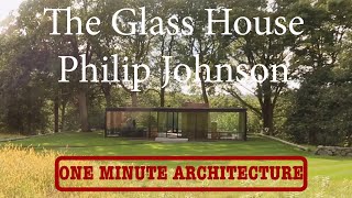 The Glass House  a Masterpiece by Philip Johnson 1949 One Minute Architecture [upl. by Immanuel957]