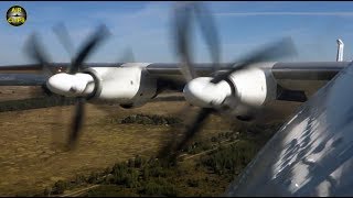 ONCEINALIFETIME Antonov 22 takeoff passenger view with MASSIVE sounds AirClips [upl. by Ahseiym]