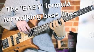 The SIMPLEST walking bass line formula  EXACTLY where to start [upl. by Yrtsed]