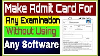 How To Create Admit Card in MS Word using Mail Merge [upl. by Goines362]