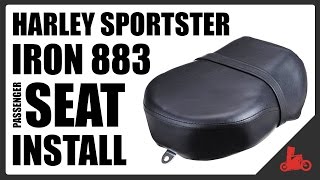 HOW TO Install Passenger Seat Pillion  Harley Sportster Iron 883 [upl. by Shelly]