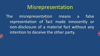 Misrepresentation [upl. by Still]