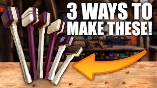 3 Ways To Make BEAUTIFUL Wooden Mallets  EASY DIY [upl. by Aleina]