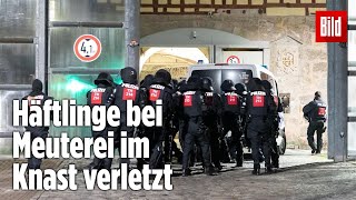 Gefängnismeuterei Polizei stürmt Knast in Thüringen  JVA Untermaßfeld [upl. by Akzseinga]