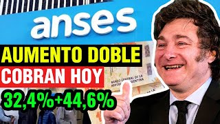 Noticia Jubilados DOBLE AUMENTO de 324 y 446 y Fechas de Cobro de Hoy de ANSES [upl. by Oinafipe]