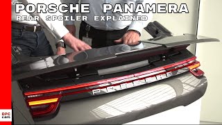 Porsche Panamera Rear Spoiler Explained [upl. by Magda258]