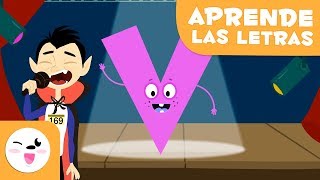 Aprende la letra V con el Vampiro Vicente  El abecedario [upl. by Ennaitsirhc]